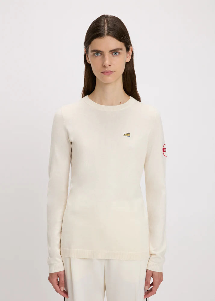 Bella freud 1970 patch jumper - ivory