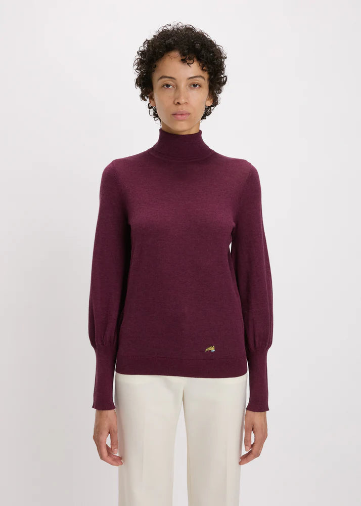 Bella freud puff sleeve jumper - plum