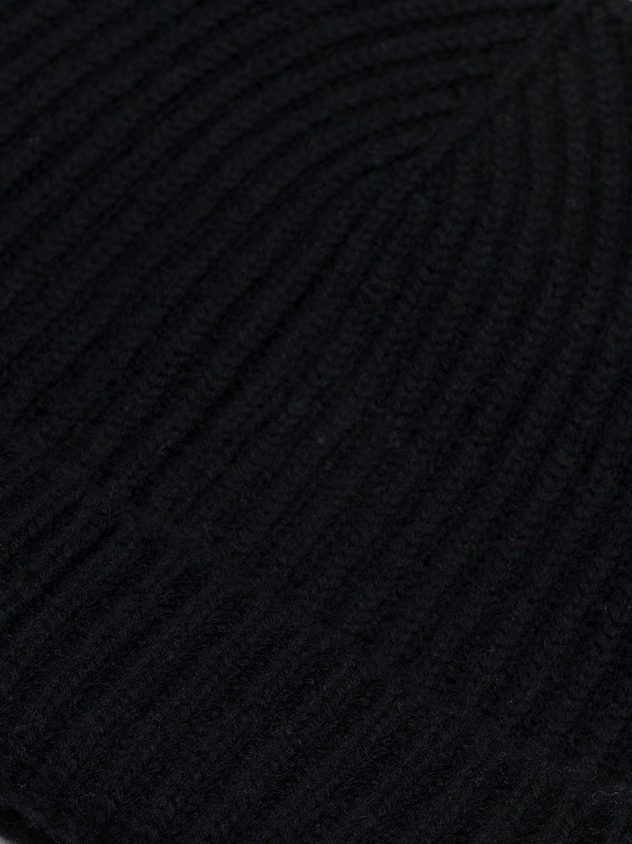 Alex beanie cashmere knitted hat - black Hats BEGGXCO