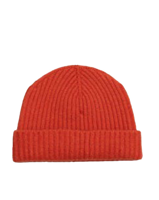 Alex beanie cashmere knitted hat - orange Hats BEGGXCO