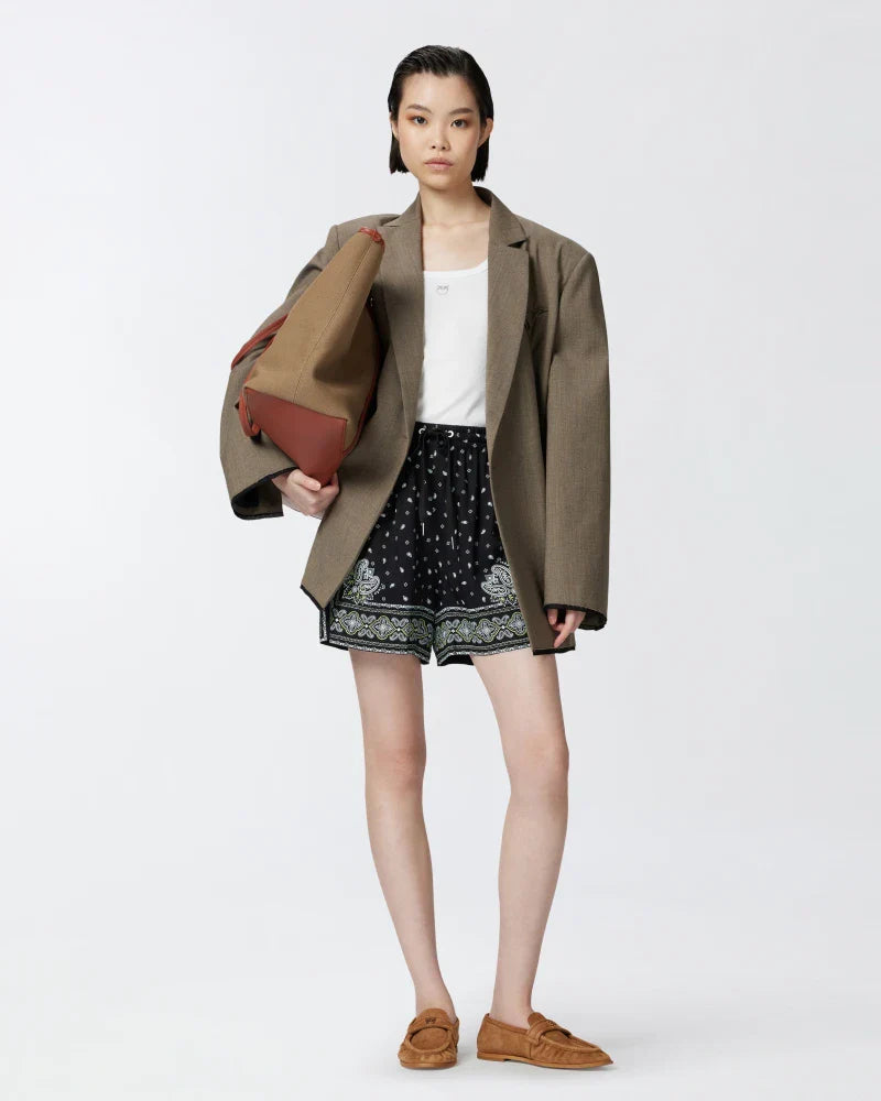 Bandana-print shorts - black Shorts Pinko