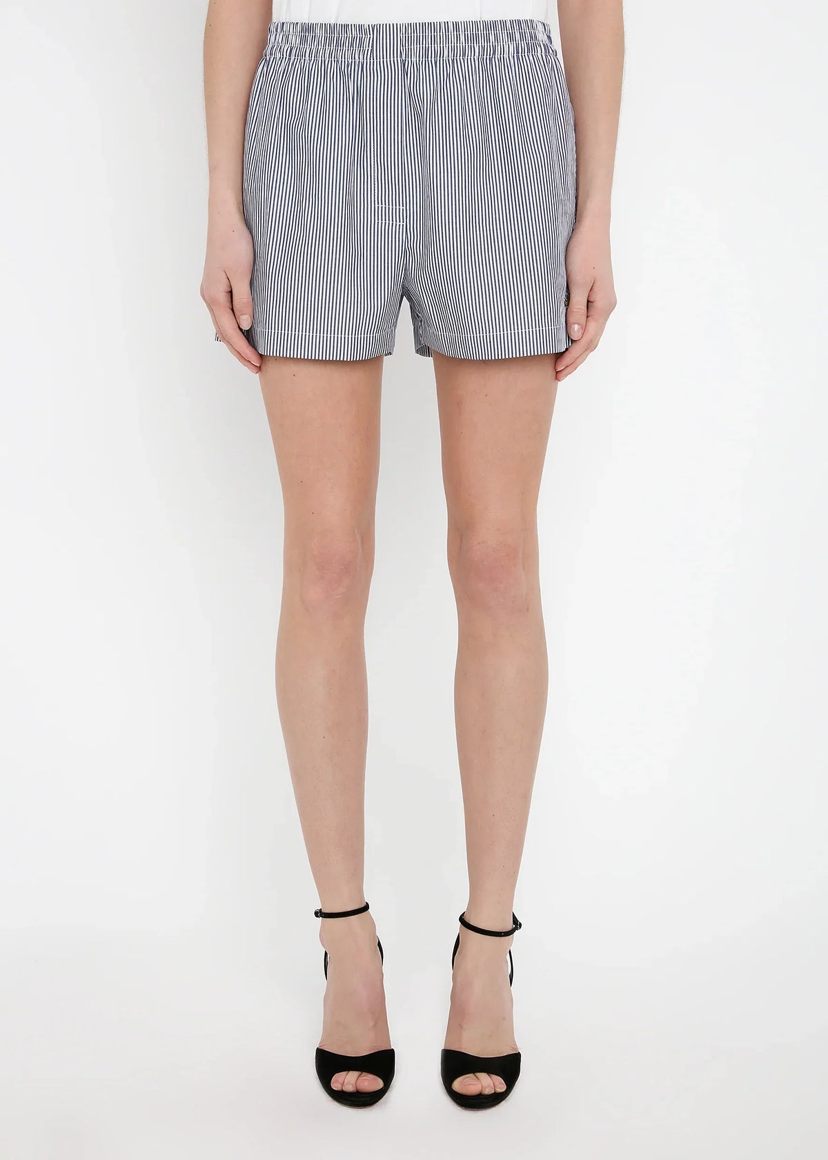 Pyjama shorts - cambridge stripe Shorts Bella Freud