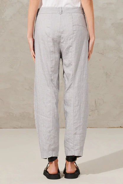 Cfdtrwg161 - comfort fit trousers in herringbone linen