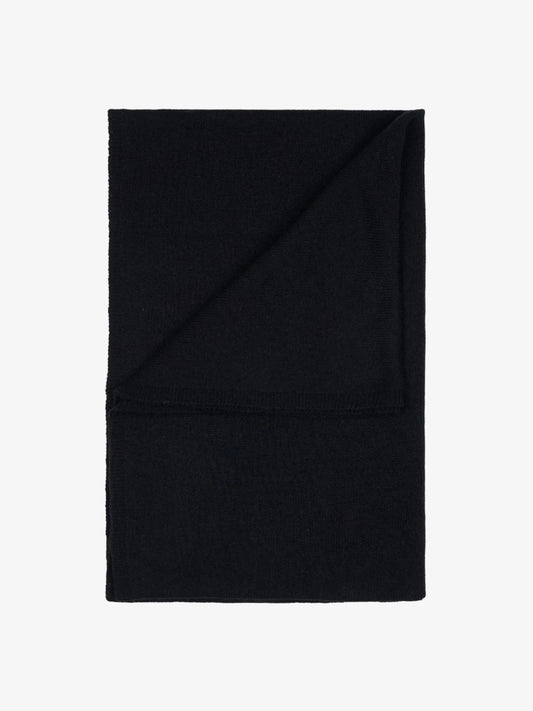 Cuchillo classic scarf - black Cashmere Knits HAWICO