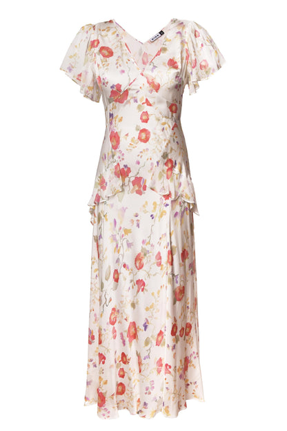 Evie Dress - Waterblossom Ivory Dresses RIXO
