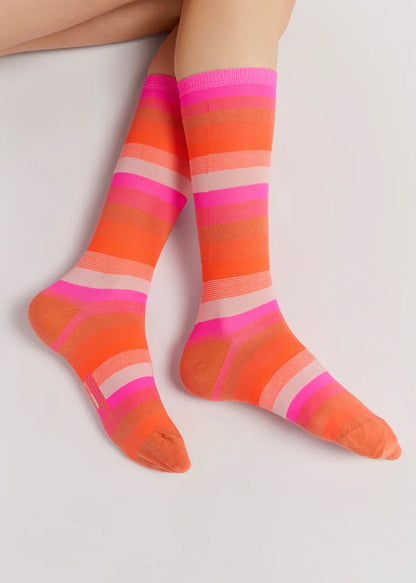 Flogo striped socks - wild strawberry ESSENTIEL ANTWERP