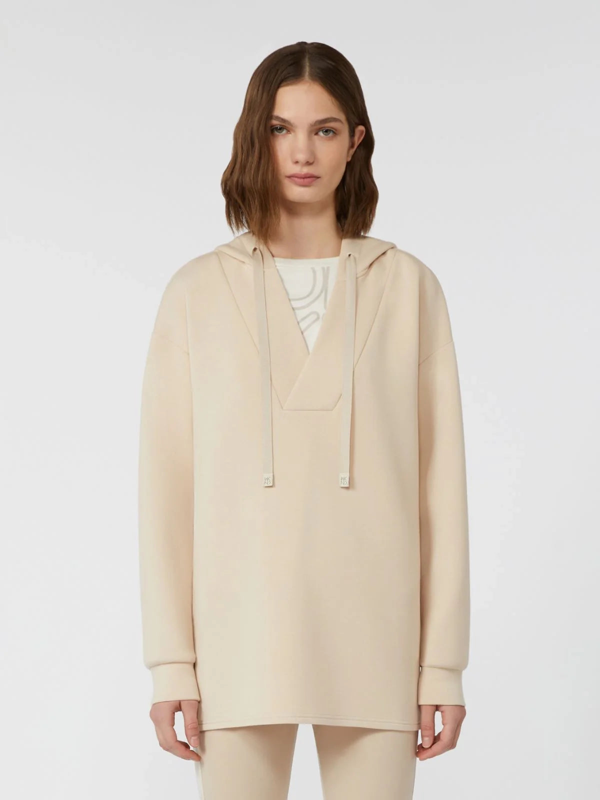 Giallo long scuba jersey sweatshirt - beige Sweater MaxMara