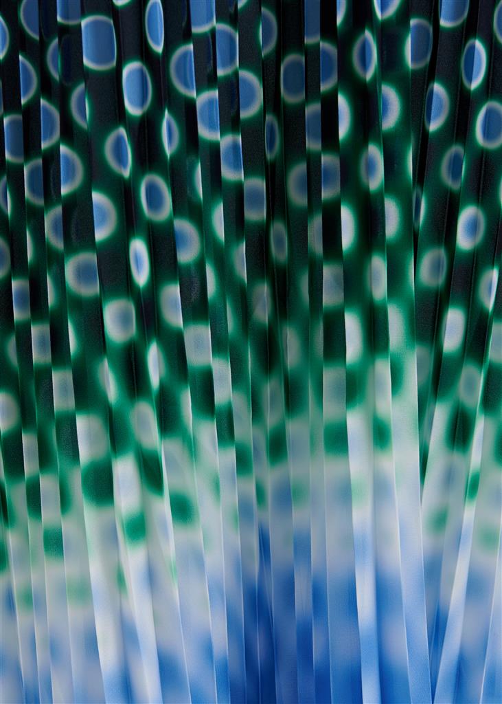 Hyacinth pleated polka dot print maxi dress - aqua blue