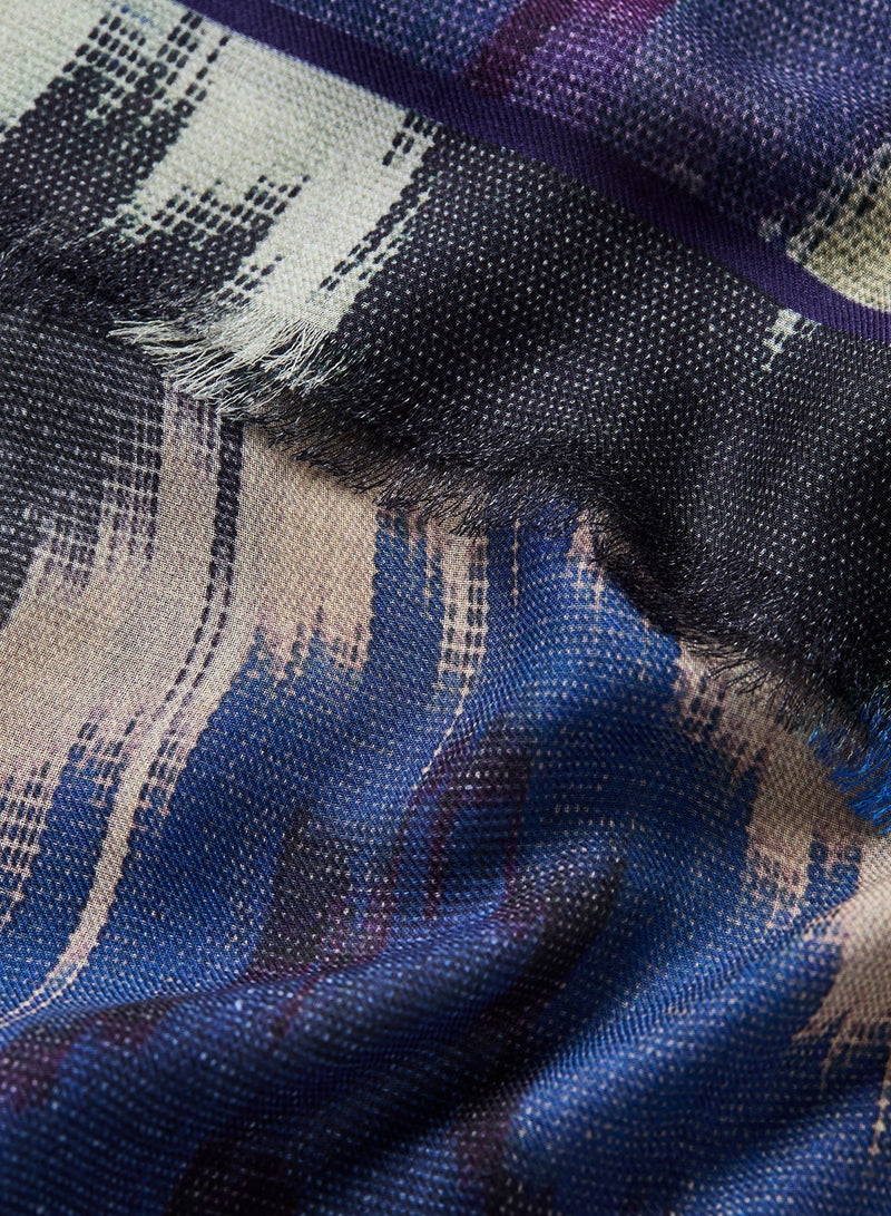 Jane carr ikat square - vintage indigo Scarves Jane Carr