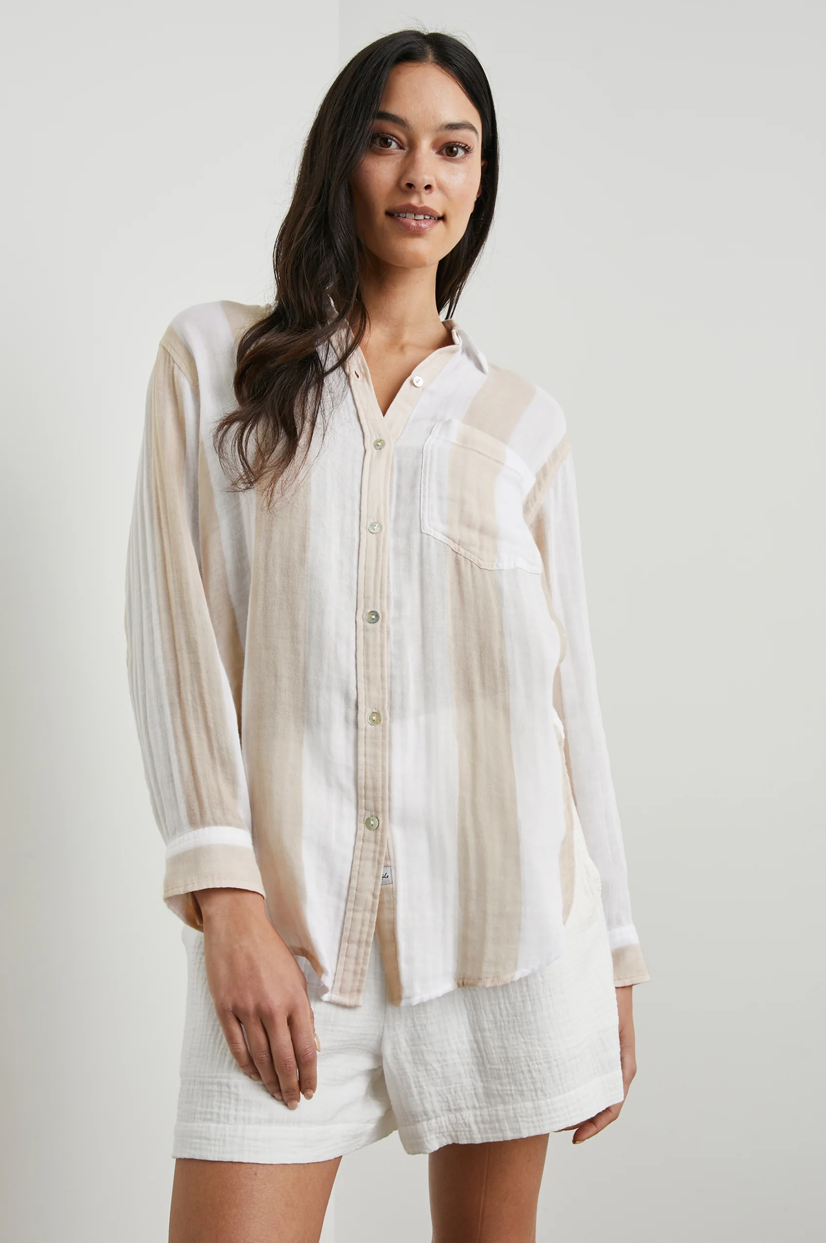 Jaylin shirt - flax stripe Shirts & Blouses RAILS