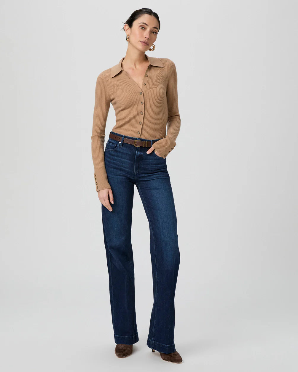 Leenah 32’’ wide leg jean - praline Jeans Paige