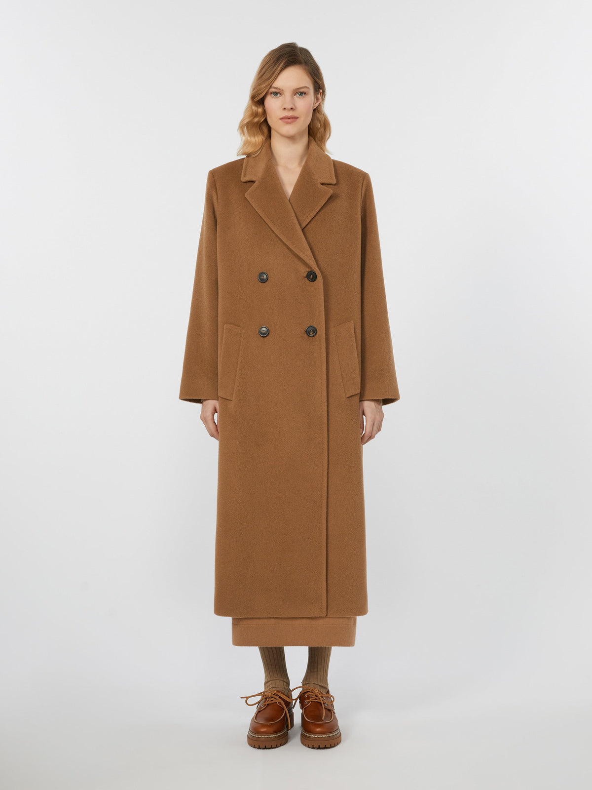 Max mara weekend zufolo double breasted wool blend coat