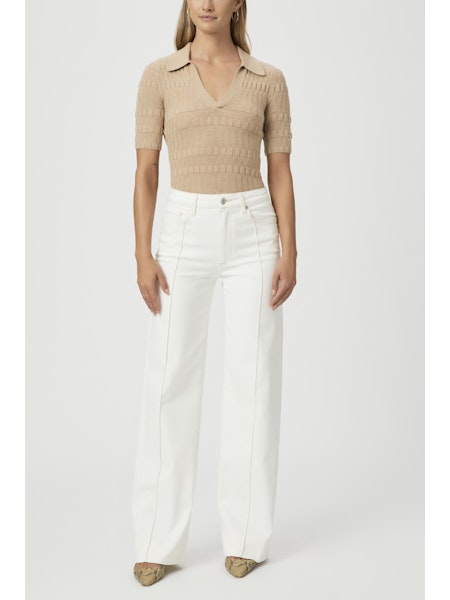 Sasha 32’ with pintuck and blind stitch hem - toasted ecru