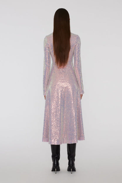Sequin midi dress - sachet pink Dresses ROTATE - BIRGER