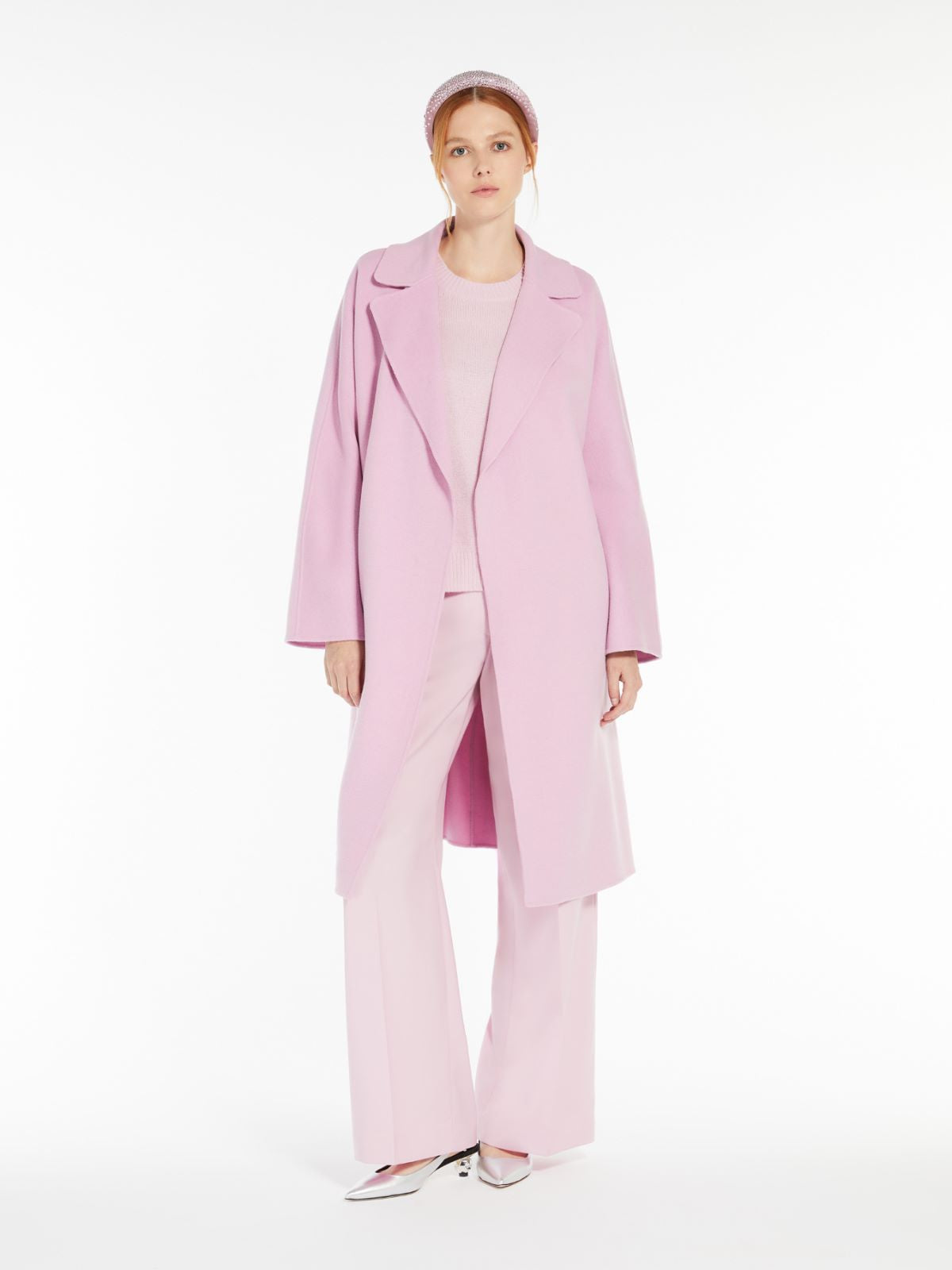 Visivo wool canvas palazzo trousers - pink Trousers MaxMara