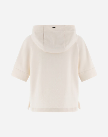 Yoga cape with scarf - white Sweater HERNO