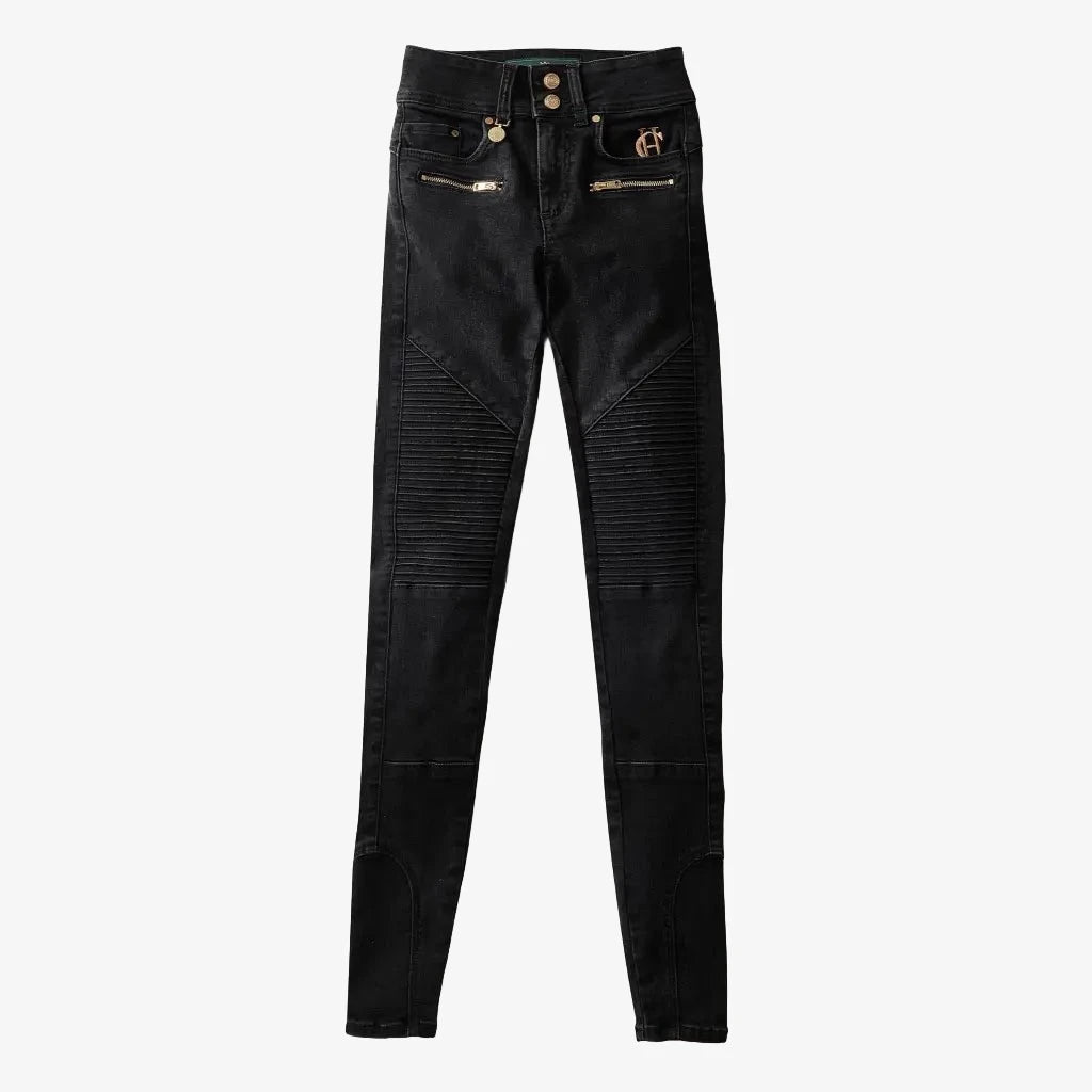 Biker jean washed black