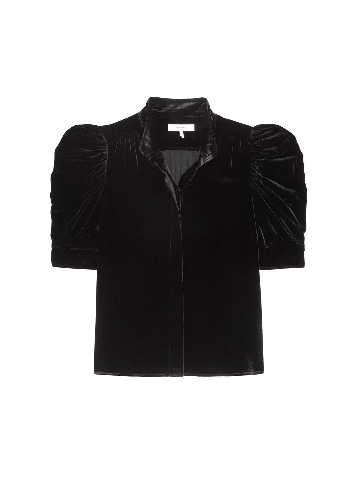 Frame the velvet gillian top - black