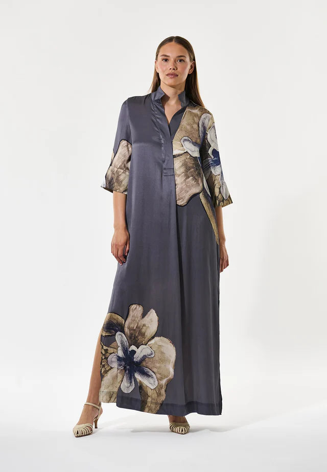 Dea kudibal helga kimono dress - belladona steel