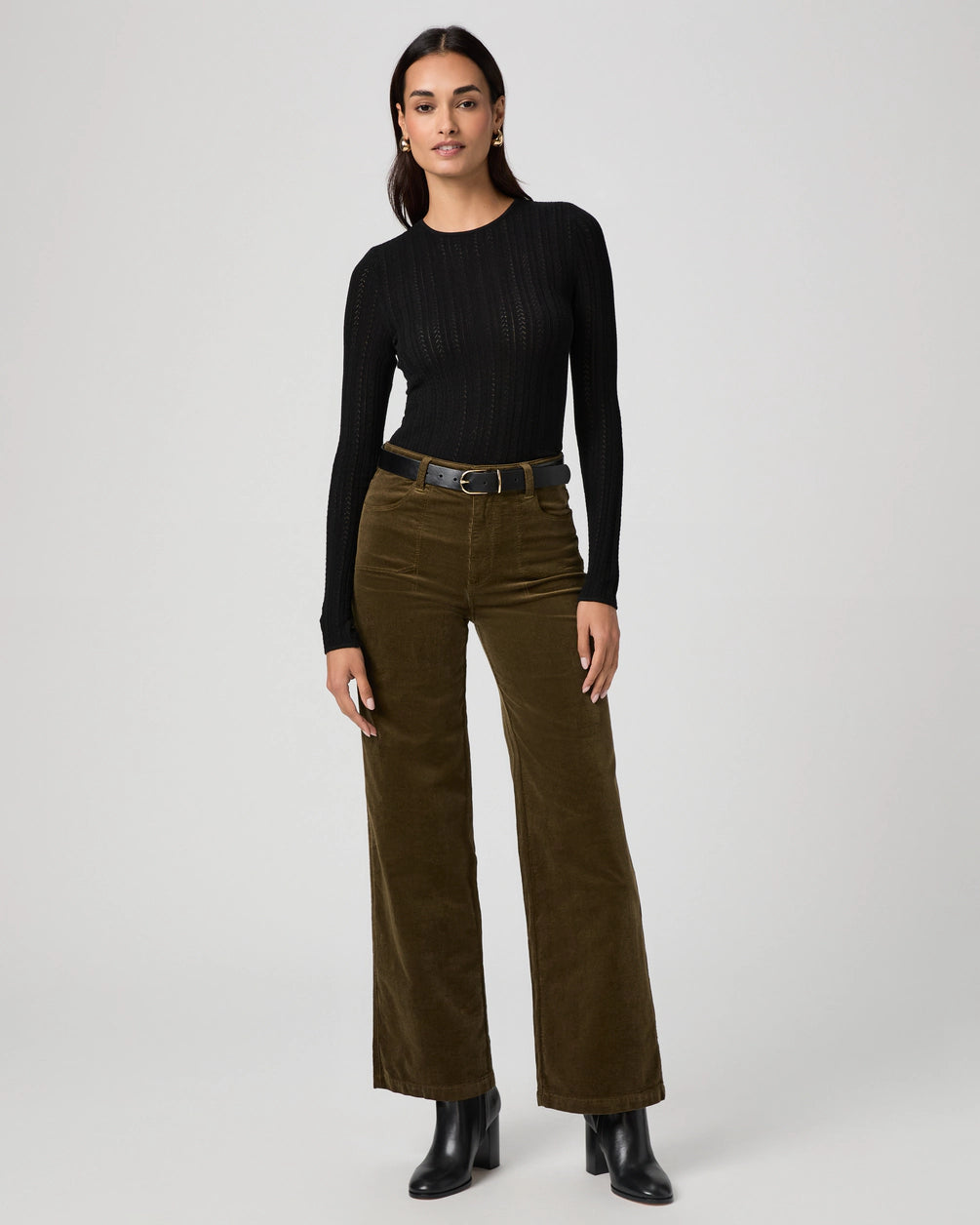 Paige anessa 31 with stitch utility pockets - dark brushed olive