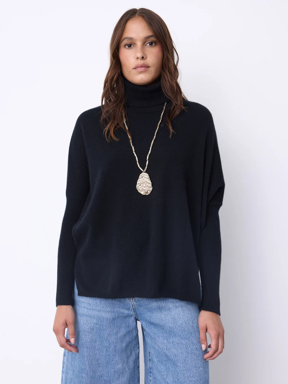 Not Shy Margareth cashmere poncho jumper