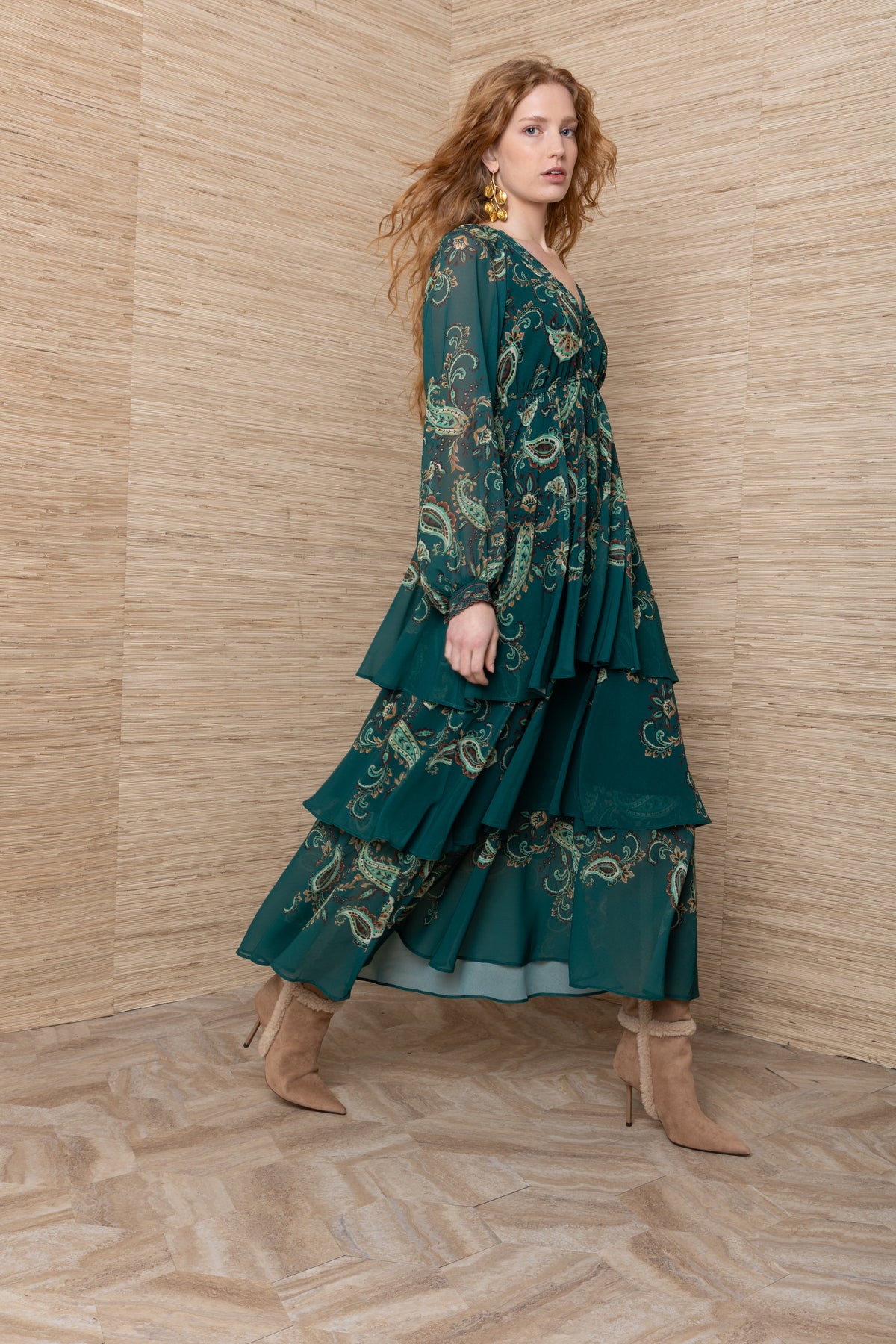 Hale Bob Marielle maxi dress - emerald