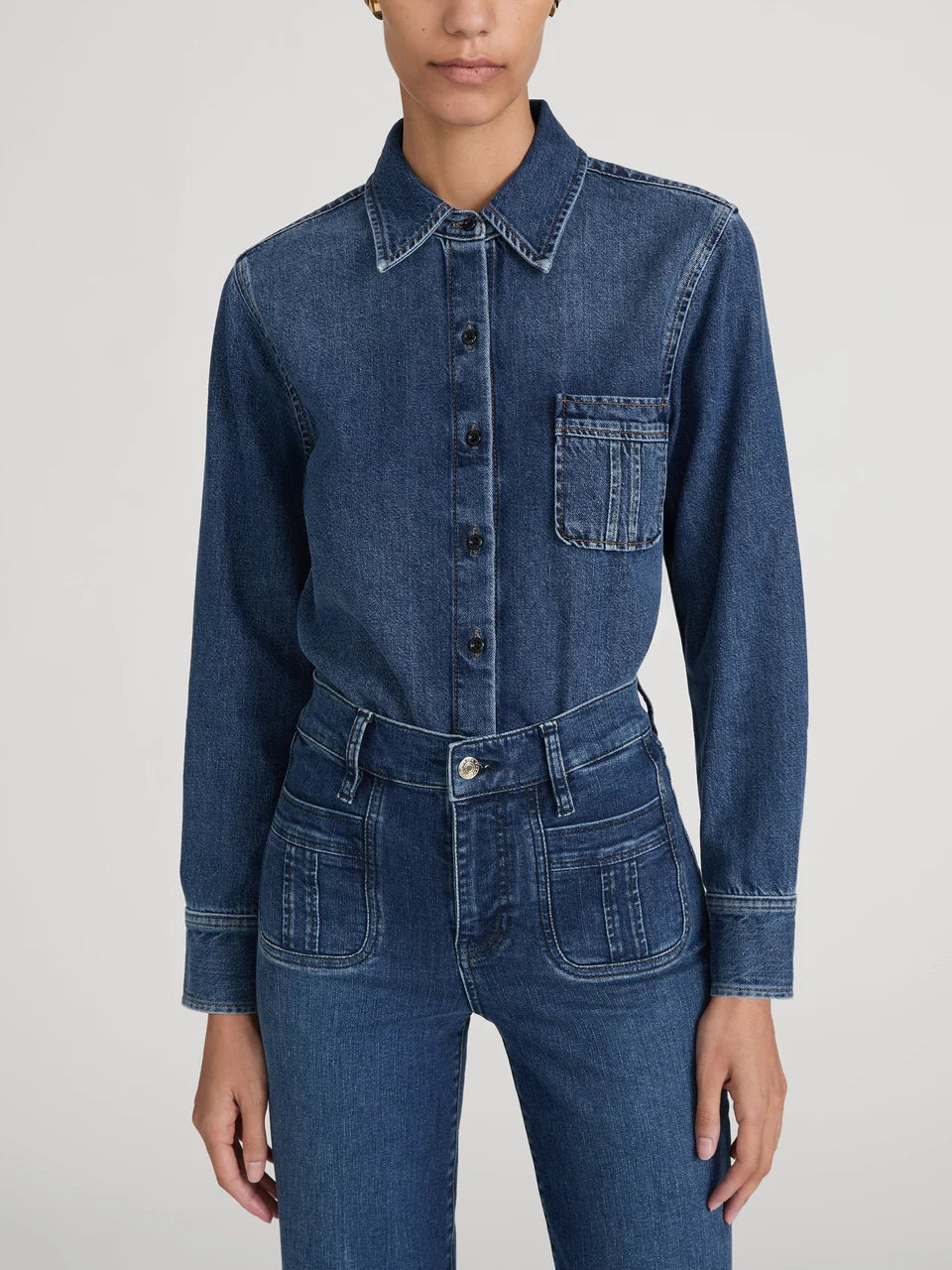 Frame the equestrian denim shirt - prophecy