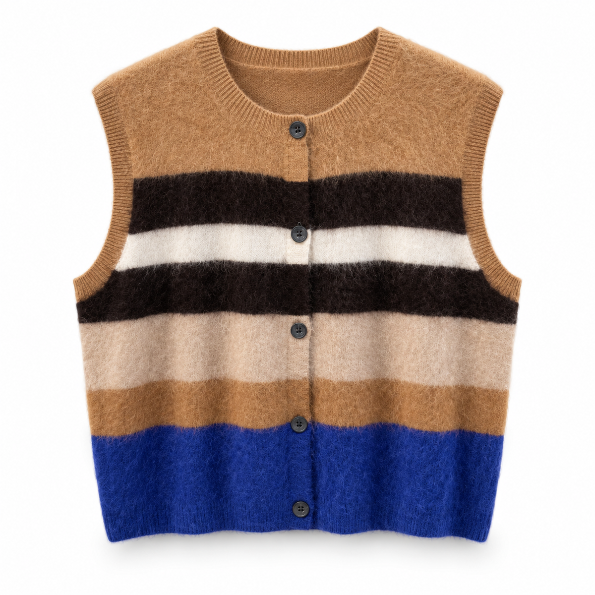 Autumn Cashmere stripe button front vest