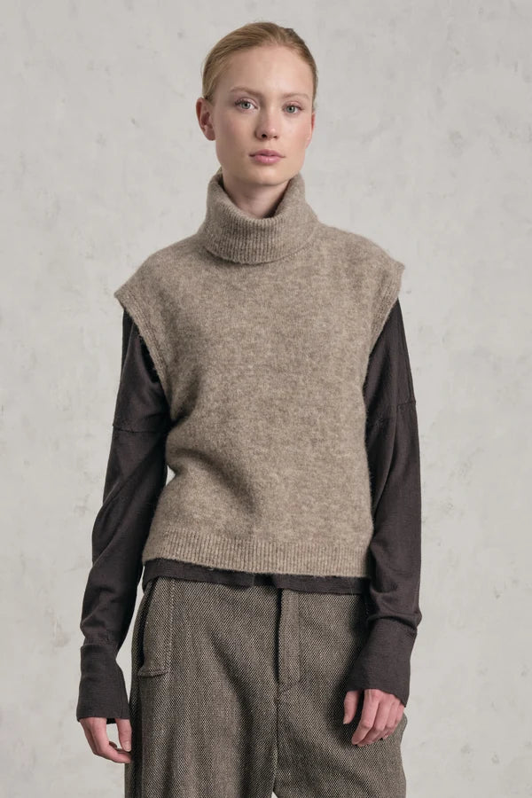 Transit Wool and alpaca sweater with high collar