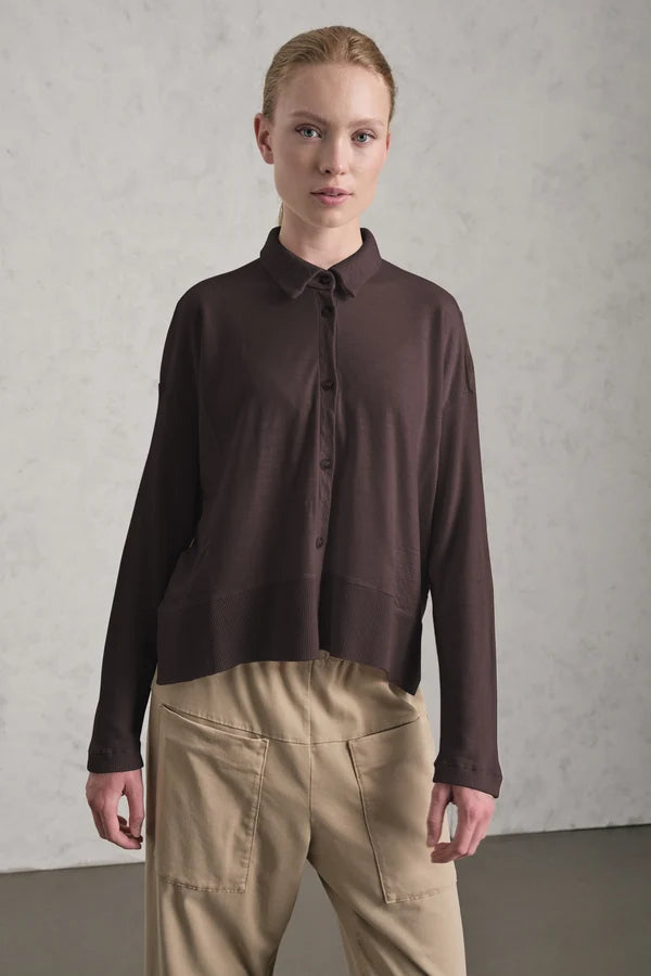 Transit Oversize wool jersey shirt