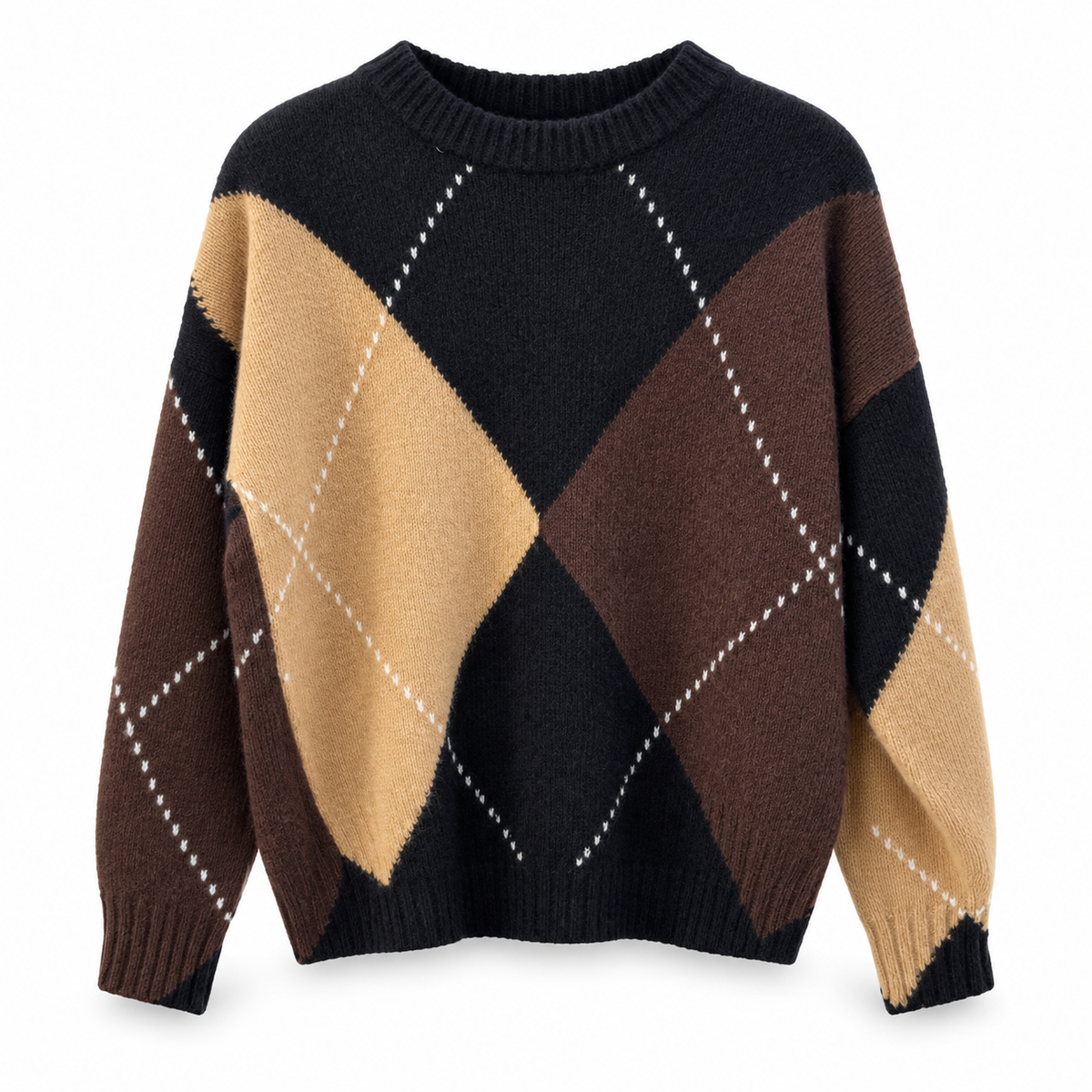 Autumn Cashmere oversized argyle