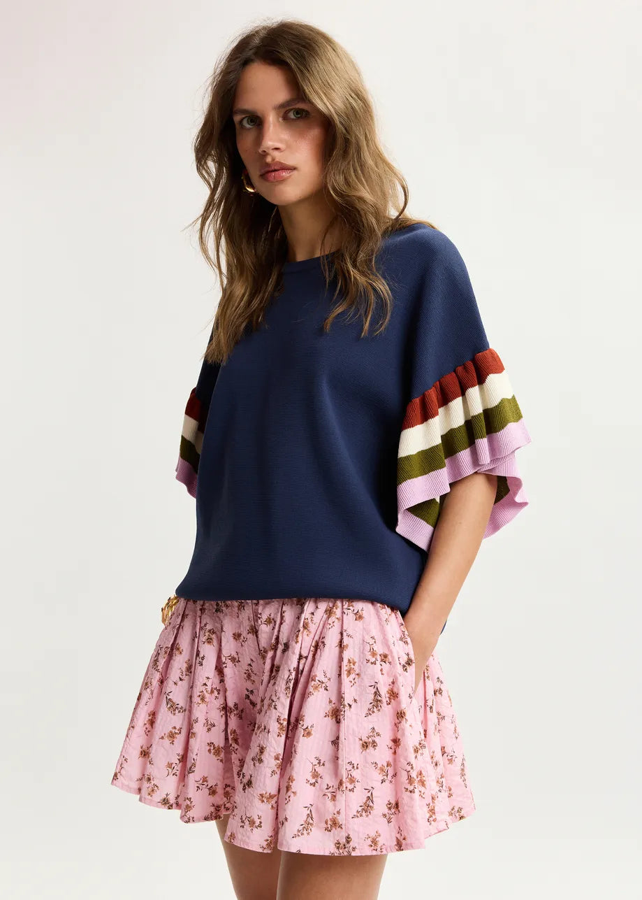Essentiel antwerp jittery pleated mini shorts