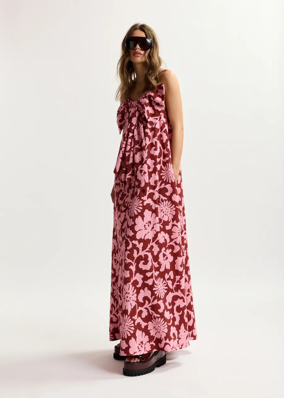 Essentiel antwerp johnson large bow midi dress