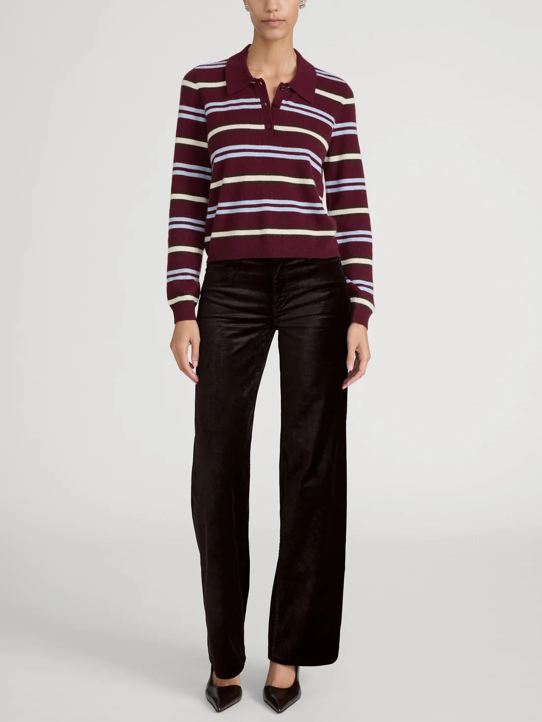 Frame the velvet slim palazzo - fudge