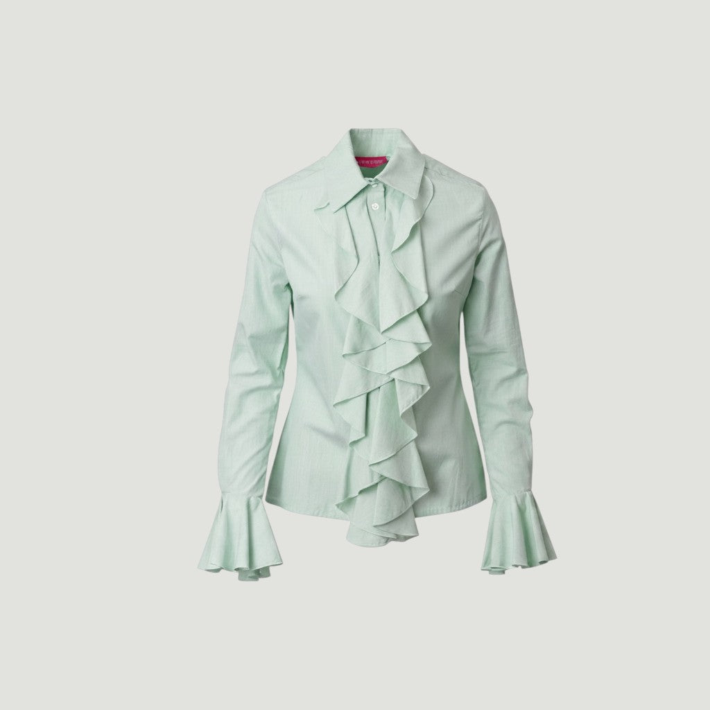 Nadia Alexander emily frill shirt - peppermint green
