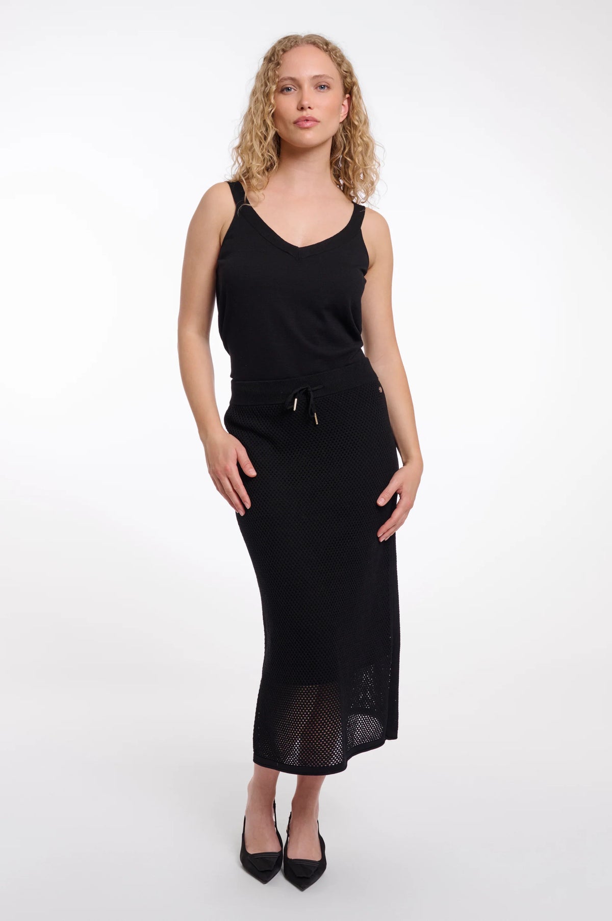 Rino & pelle travis midi skirt with side slits