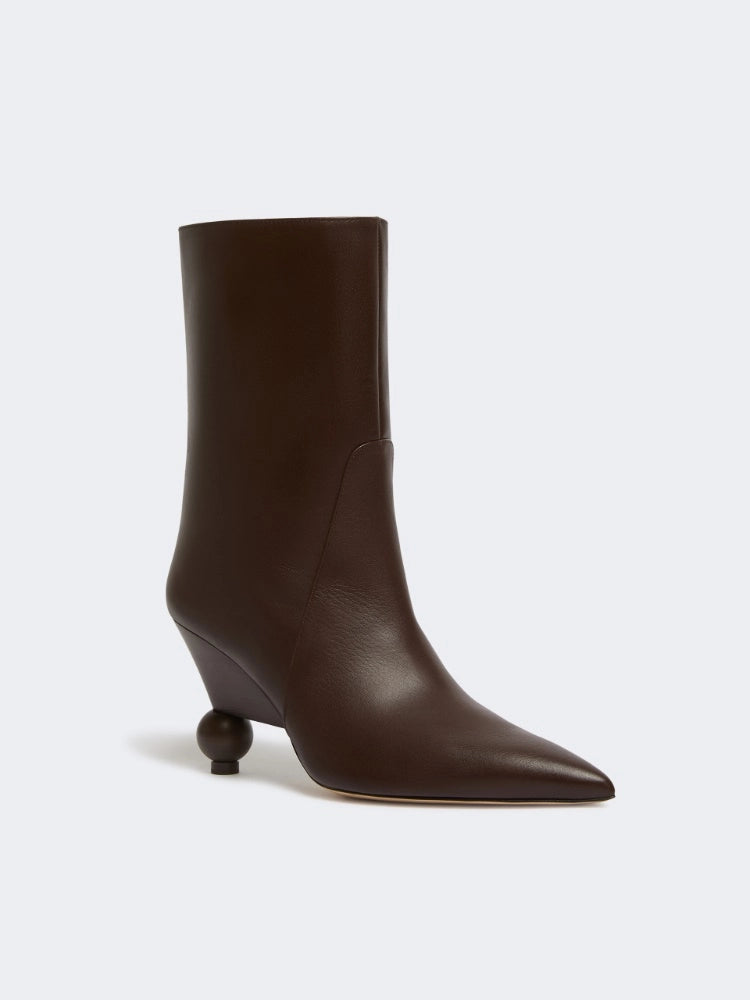 Max Mara Weekend patent leather ankle boots - chocolate