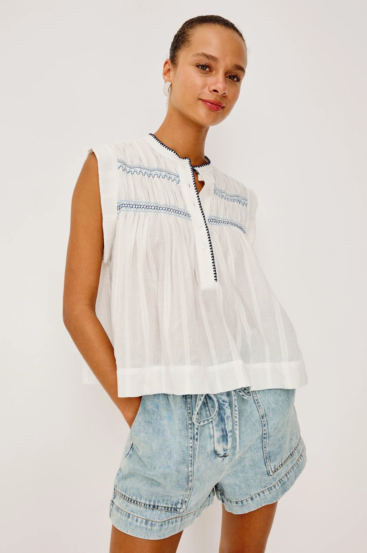 Rails willow top - white