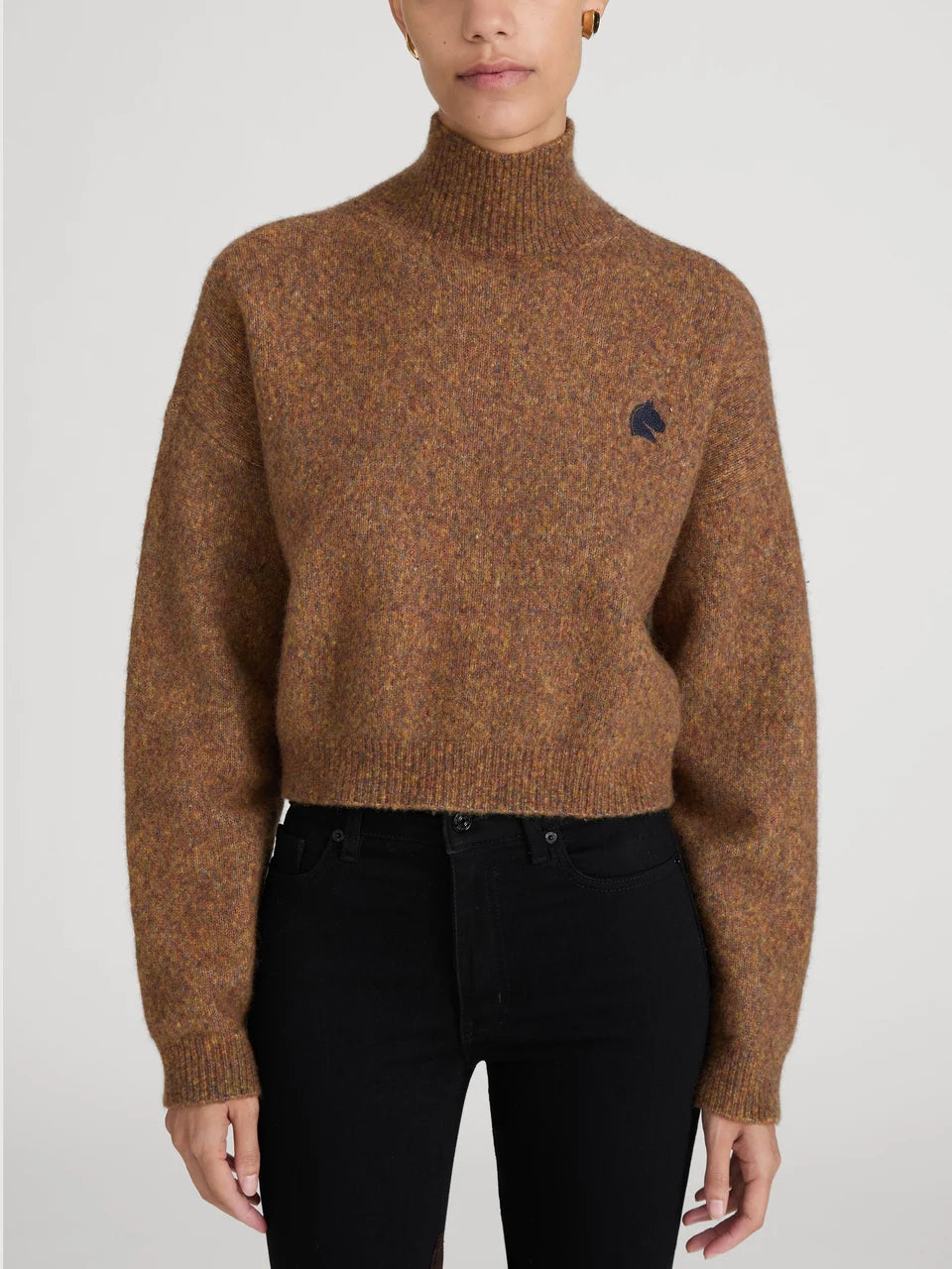 Frame the equestrian marled sweater - mahogany