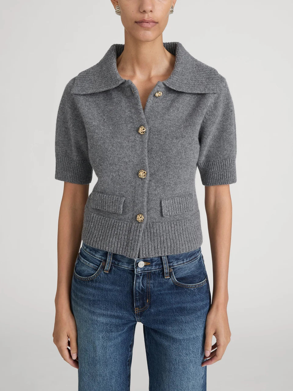 Frame the doll cardi - charcoal heather