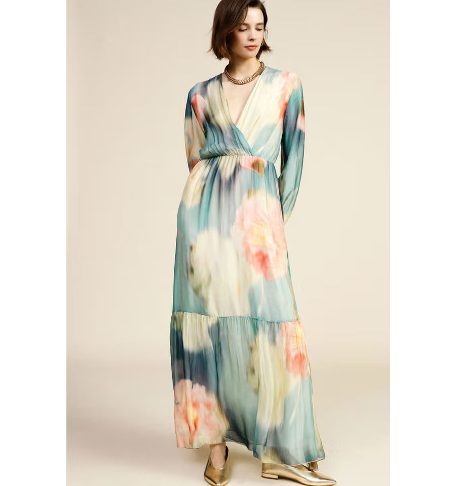Dixie long dress in floral print