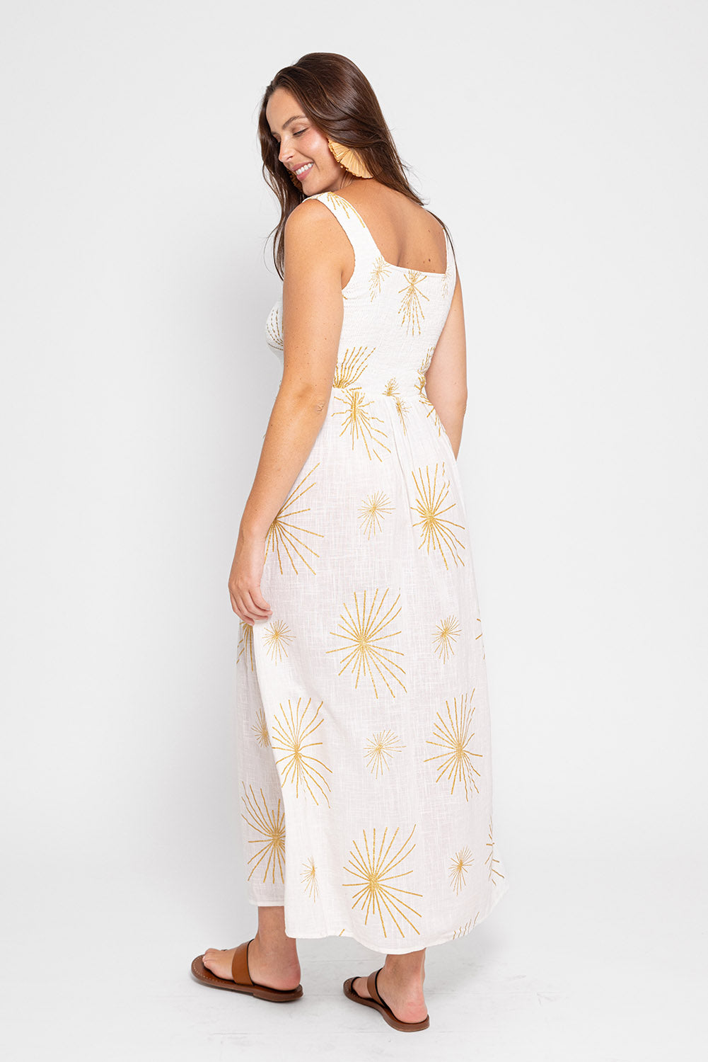 Amande sevilla - white & gold Dresses SUNDRESS