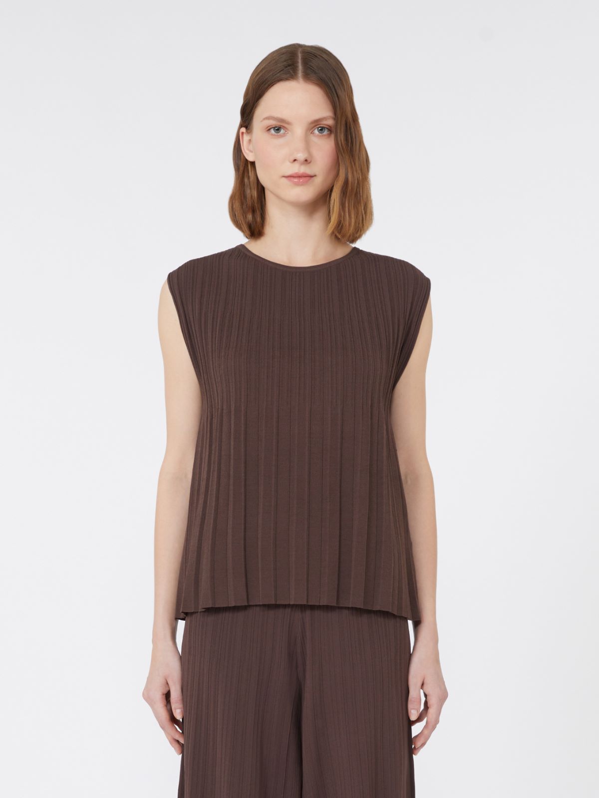 Antiope knitted tank top - chocolate Tank Top MaxMara