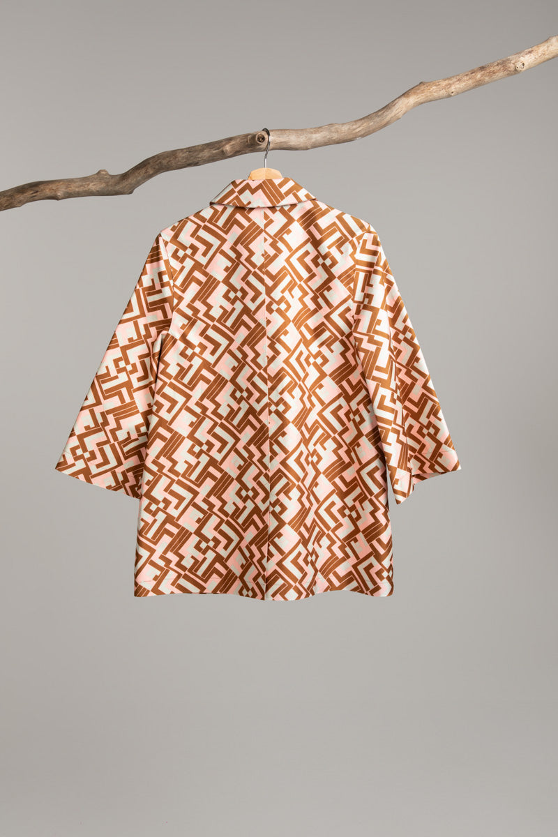 Article 18 - 3/4 flared sleeve | silk chevron Jacket