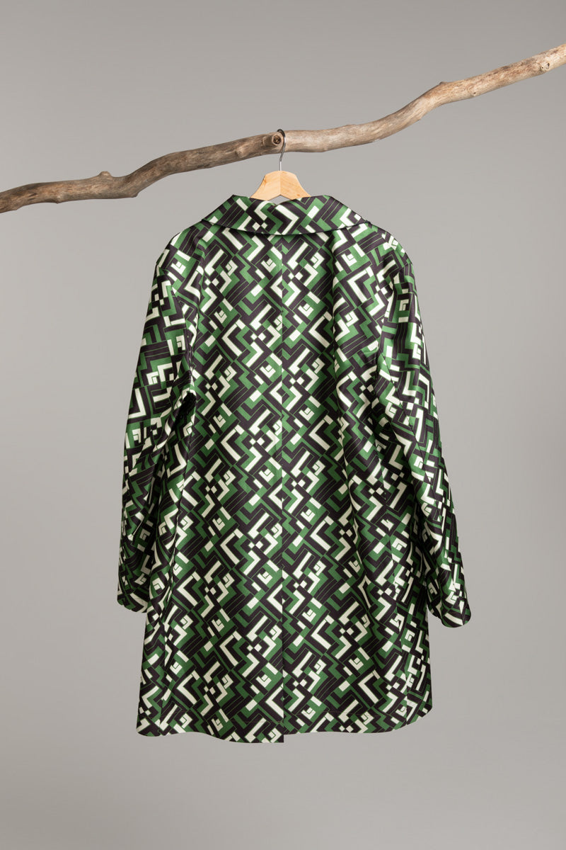 Article 21 | chevron pattern in forest black and cream