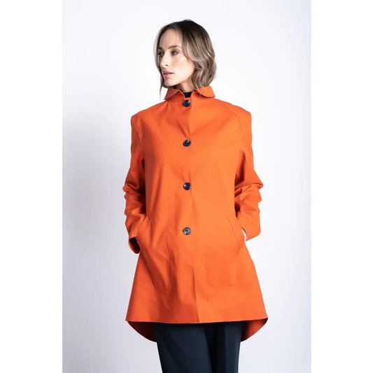 Article 9 Pea Coat - Orange Tailored Coats HANCOCK