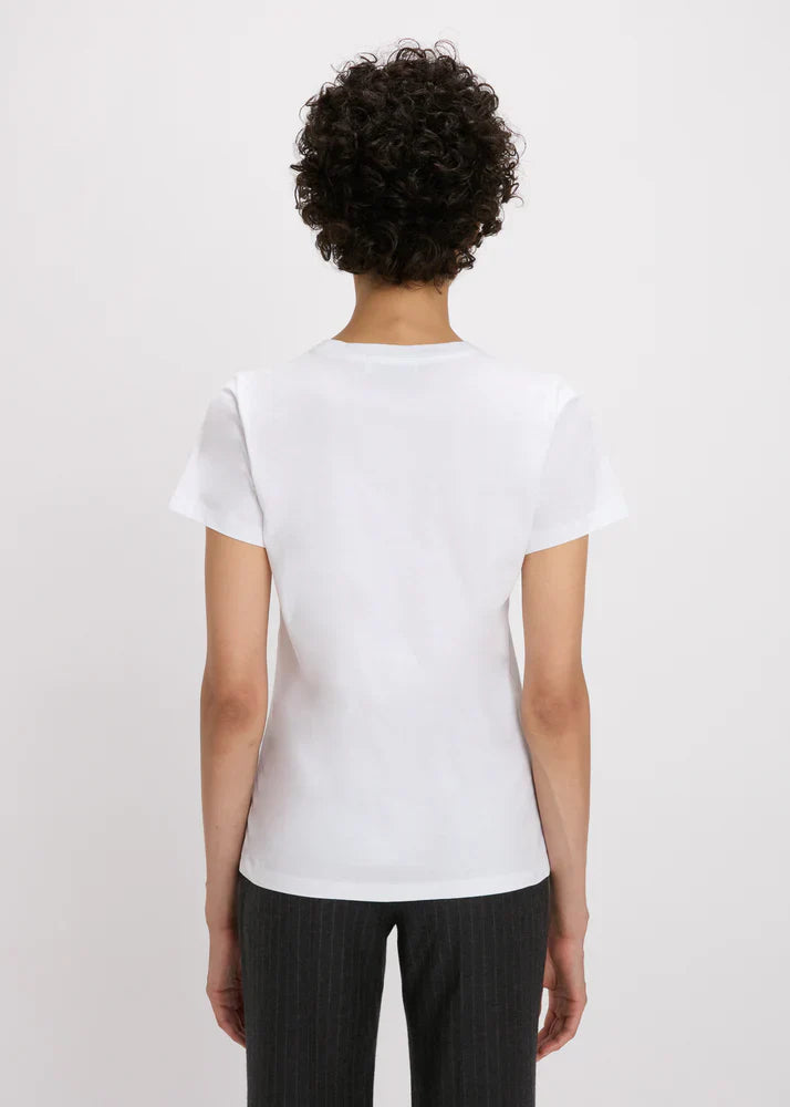 Bella freud 1970 badge classic t-shirt - white & red