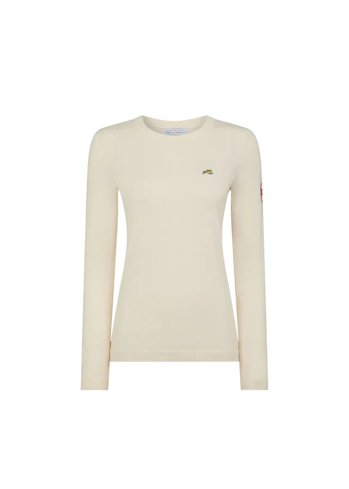 Bella freud 1970 patch jumper - ivory Knitwear Bella Freud