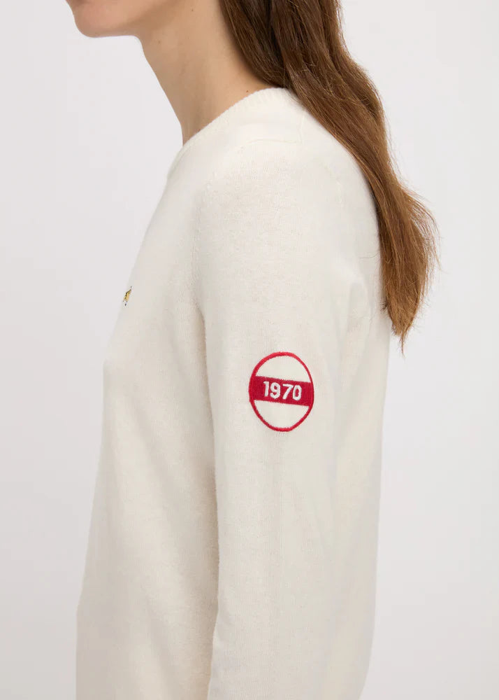 Bella freud 1970 patch jumper - ivory Knitwear Bella Freud