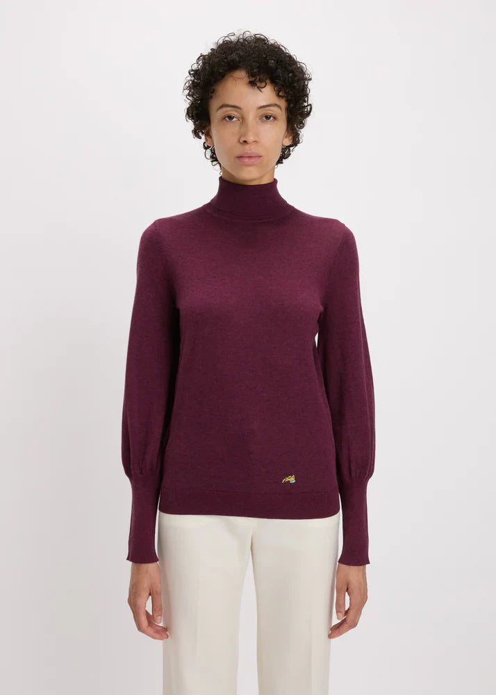 Bella freud puff sleeve jumper - plum Knitwear Bella Freud